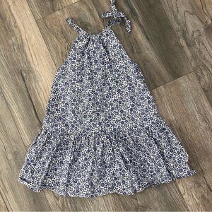 EPK kids blue white floral cotton dress girls size 4 4t